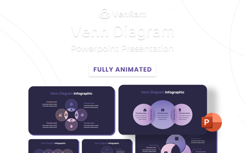 Diagramme De Venram Venn Mod Le Powerpoint Templatemonster