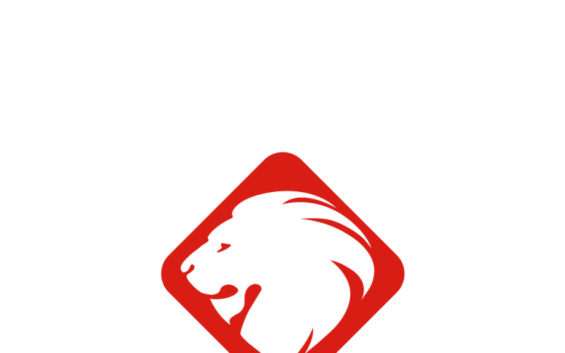 Conception d'illustration de modèle de logo tête de lion