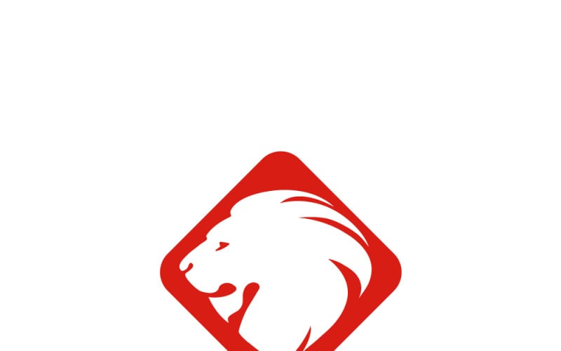 Lion head logo template illustration design