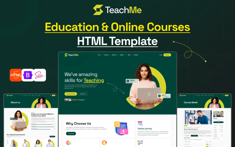 Teach Me - HTML-шаблон веб-сайта онлайн-обучения и курсов