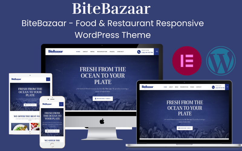 BiteBazaar - Responsivt WordPress-tema för mat och restaurang