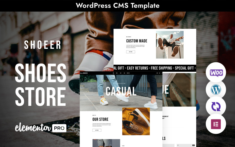 Shoeer - Sklep obuwniczy Uniwersalny, responsywny motyw WordPress