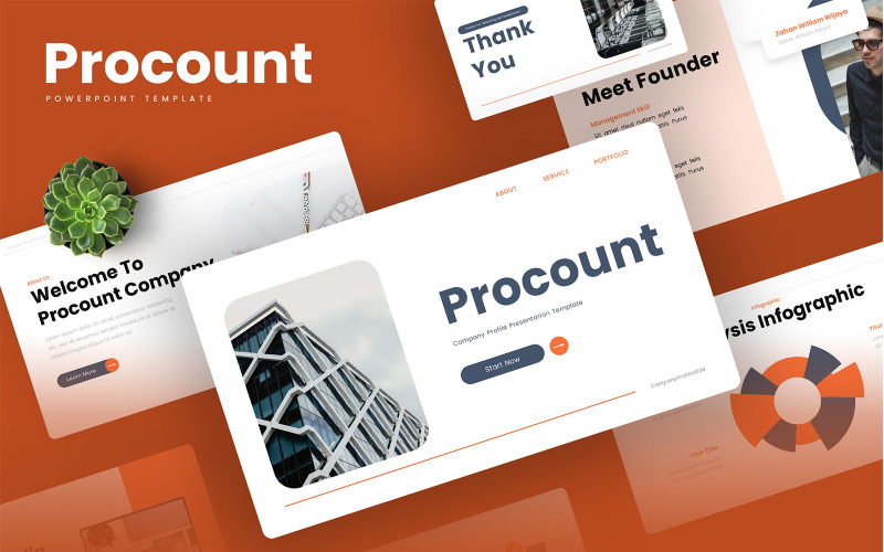 Procount – PowerPoint šablona profilu společnosti