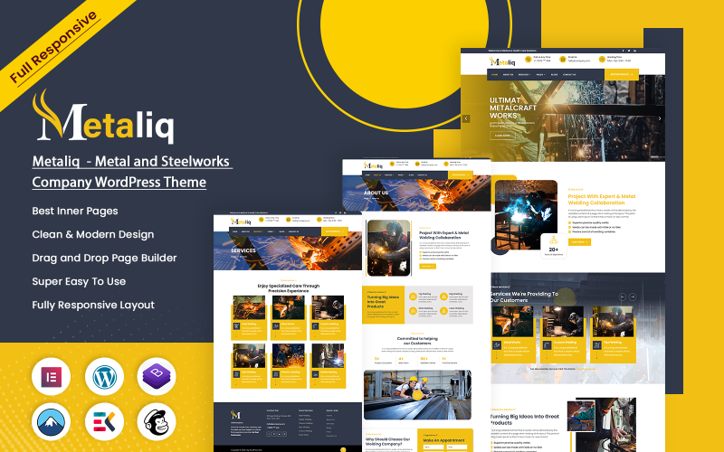 Metaliq - Metaal- en staalfabriek WordPress-thema