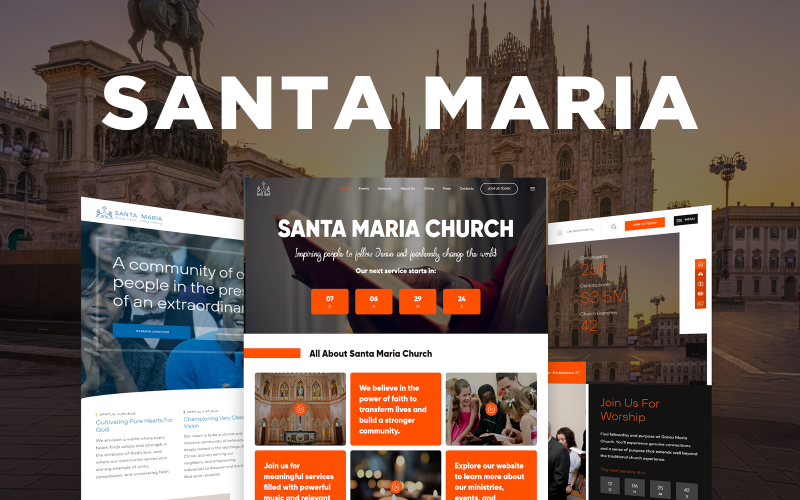 Motyw WordPress dla kościoła Santa Maria