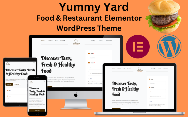 Yummy Yard - Eten & Restaurant Elementor WordPress-thema