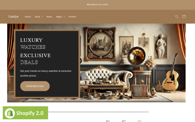 Tishfy4 - Antiekwinkel Shopify 2.0-thema