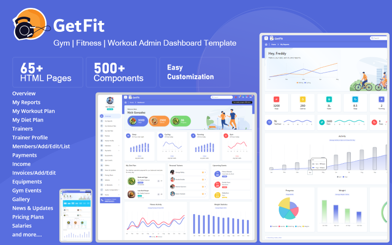 GetFit – Gym Admin Template