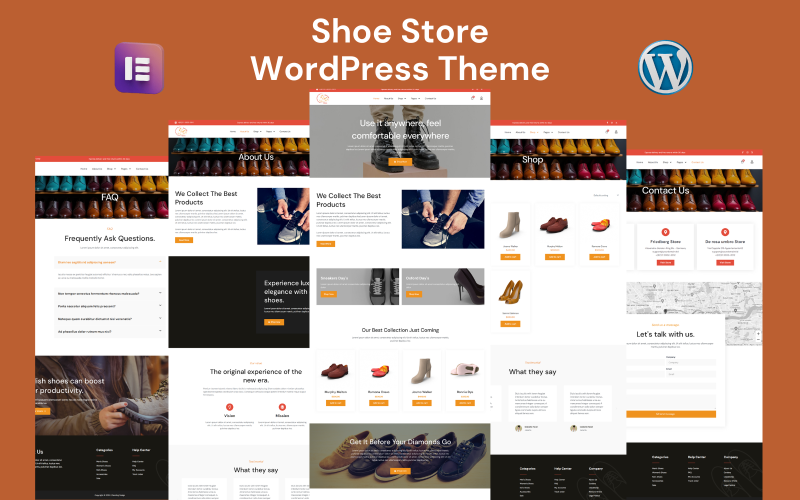 鞋店WooCommerce Elementor wordpress主题