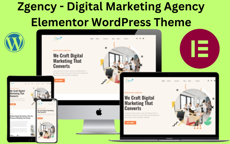 Zgency - Motyw WordPress dla Agencji Marketingu Cyfrowego Elementor