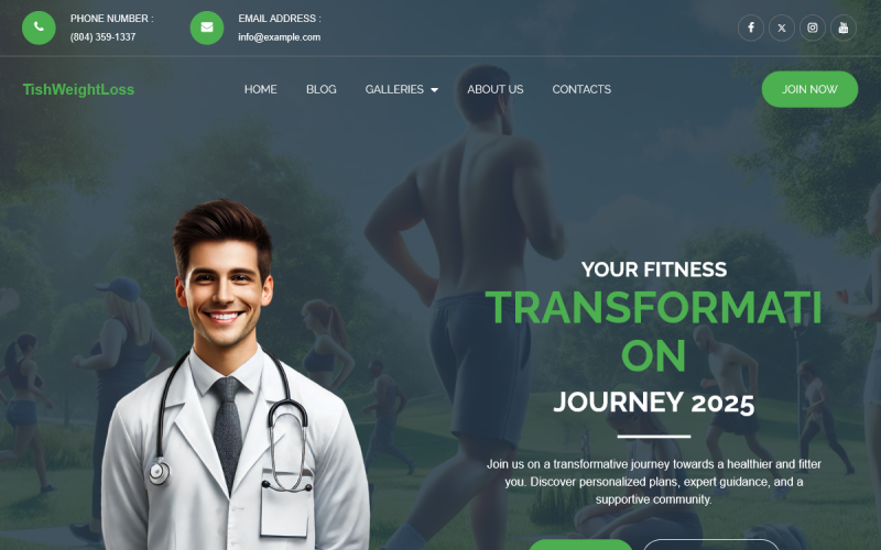 TishWeightLoss - Tema WordPress para perda de peso