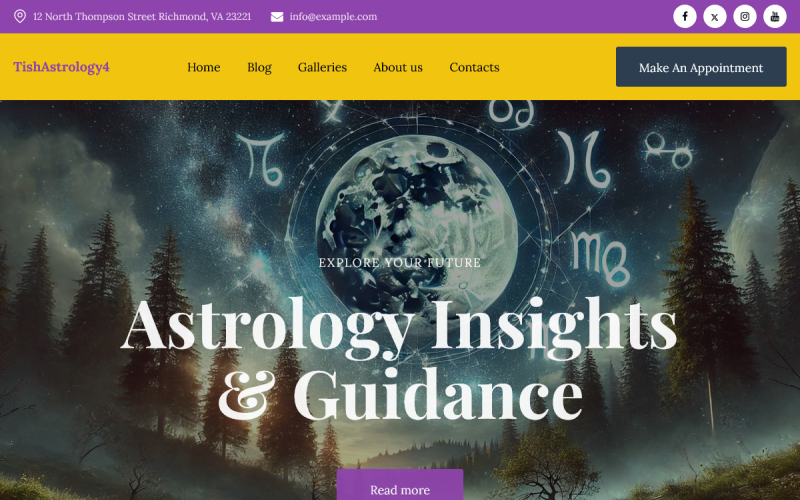 TishAstrology4 - Astrologi WordPress-tema