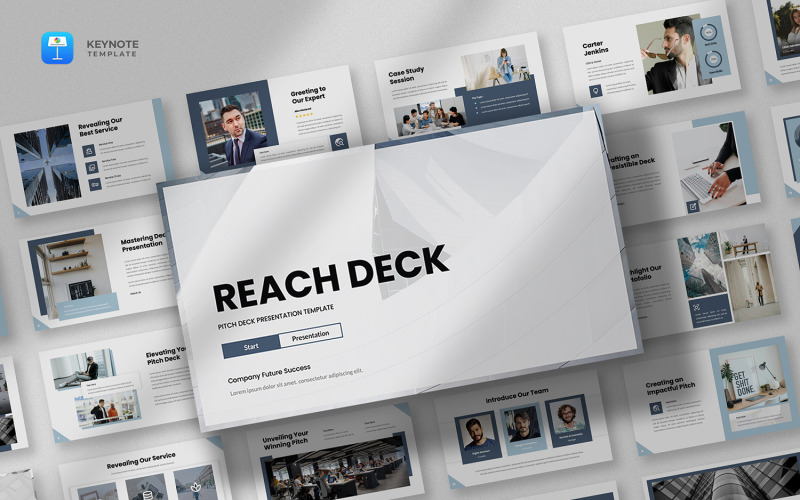 Reach Deck – Šablona klíčové poznámky Pitch Deck