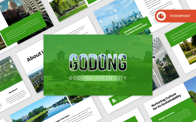 Godong - Green City PowerPoint šablony