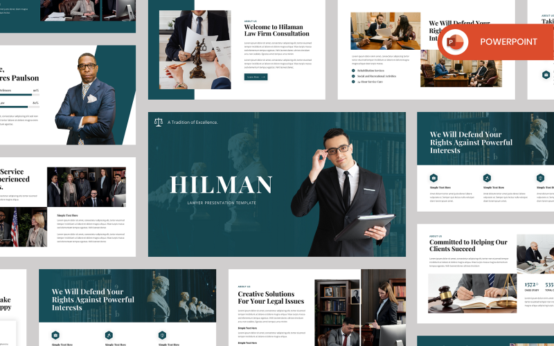 Hilman - Rechtsanwalt PowerPoint-Vorlage