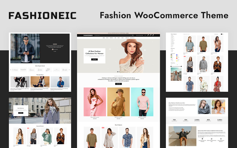 Fashioneic - Модний магазин Elementor Тема WooCommerce