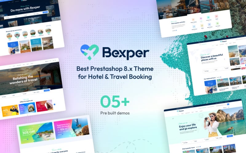 Leo Bexper Elementor – téma Prestashop pro rezervace cestování