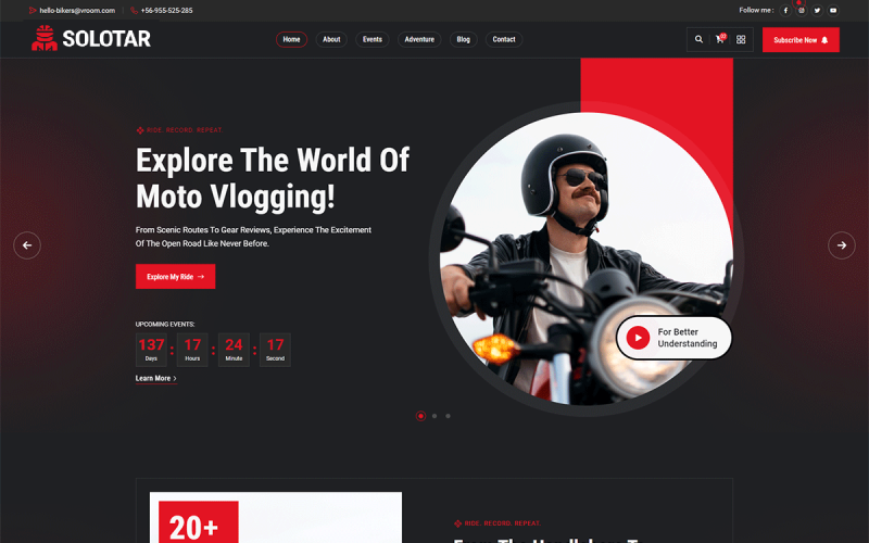 Solotar - Personal Bikers & Hikers WordPress-tema