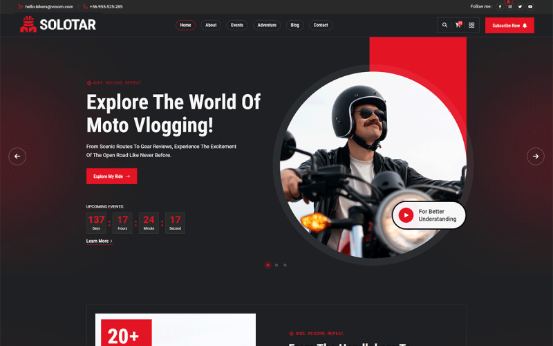 Solotar – Persönliches WordPress-Theme für Biker und Wanderer