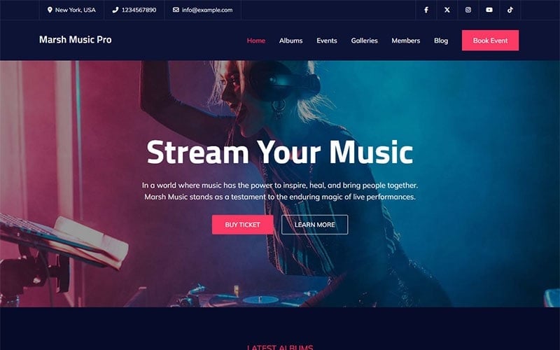 Marsh Music Pro – Auf Elementor basierendes Musik-WordPress-Theme