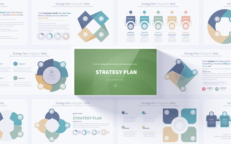 Comprehensive Strategy Plan PowerPoint Infographic Template