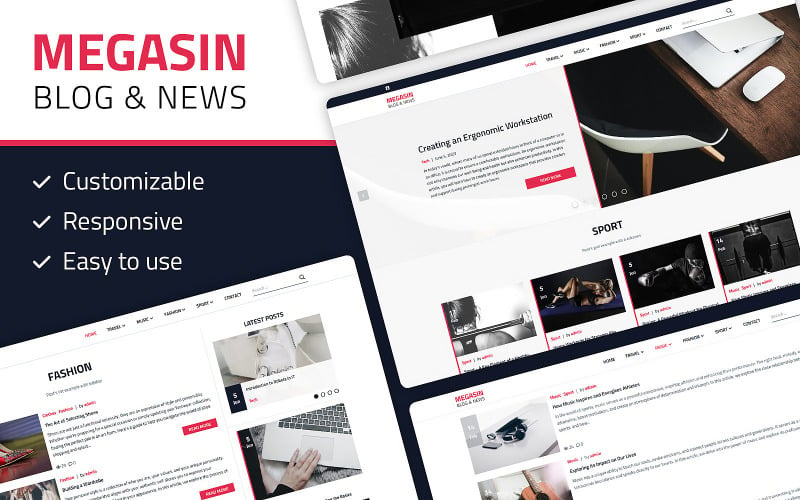 Megasin -博客，杂志 & News WordPress Theme