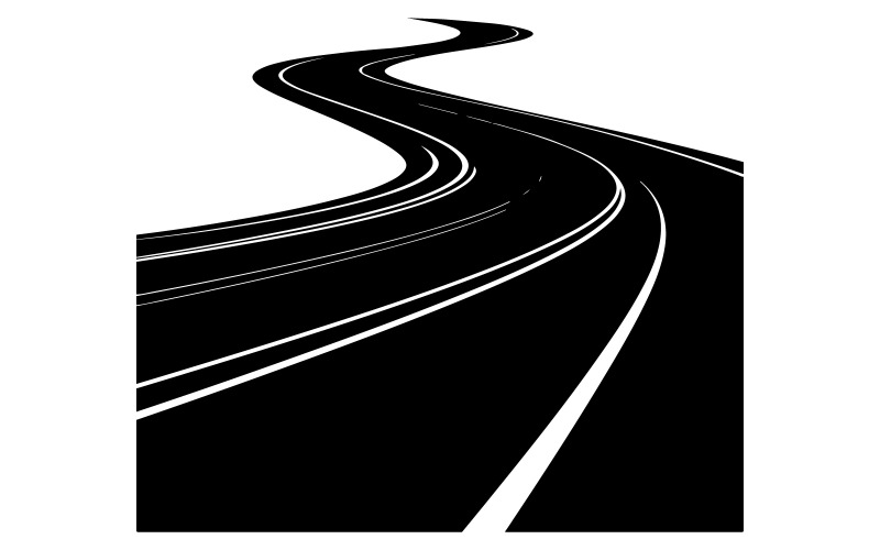 Road--silhouette-with-white-background