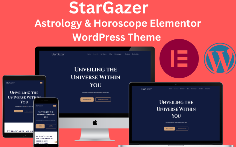 StarGazer - Astrologie & Horoscoop Elementor WordPress-thema