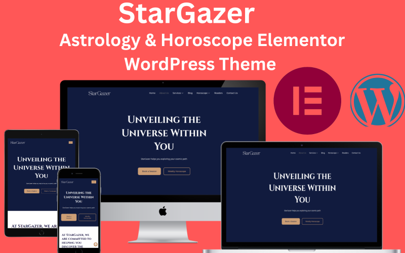 StarGazer - Thème WordPress Elementor pour l'astrologie et l'horoscope