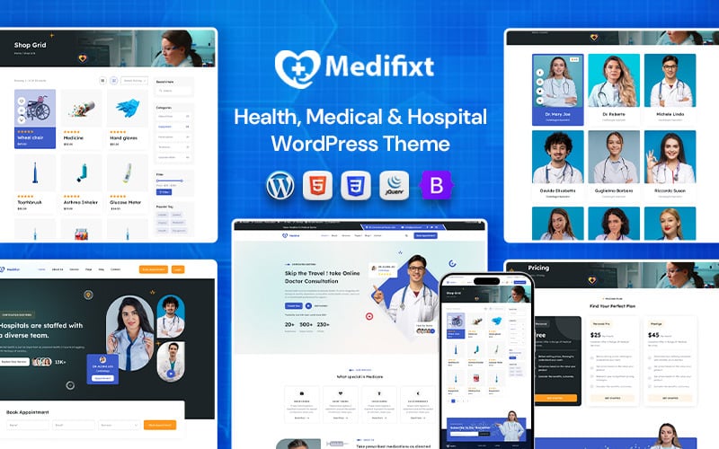 Medifixt – Orvosi, kórházi és egészségügyi WordPress téma