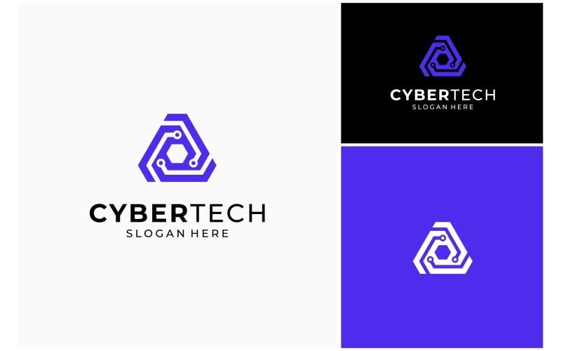 Logo Cyber Security Triangle Tech