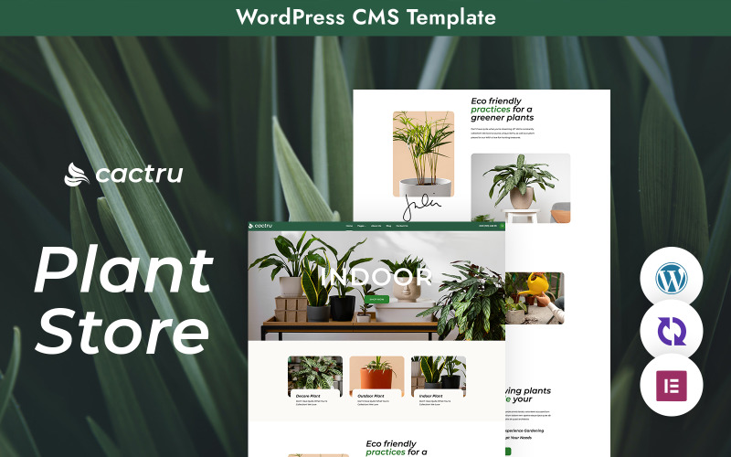 Cactrus WordPress Theme - A Unique Plant Studio Experience