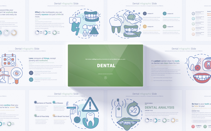 Innovativ dental PowerPoint Infographic mall