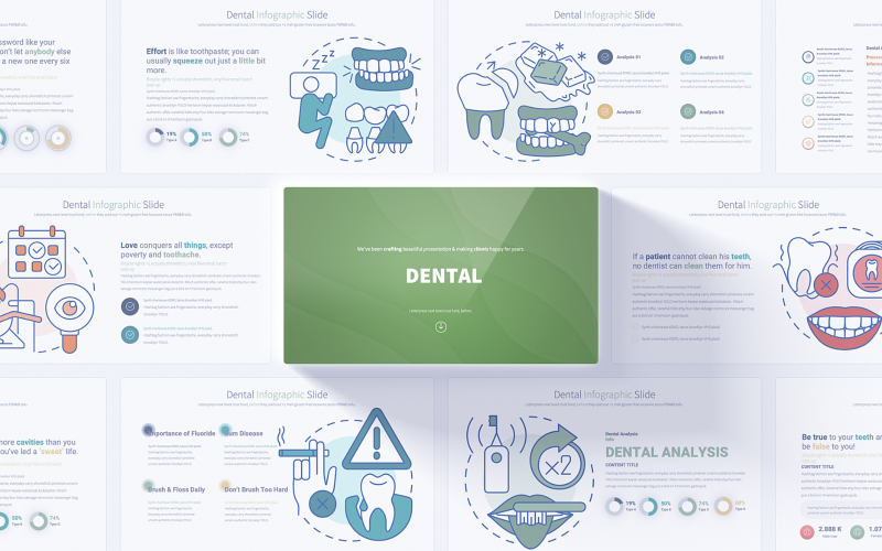 Innovative Dental-PowerPoint-Infografik-Vorlage