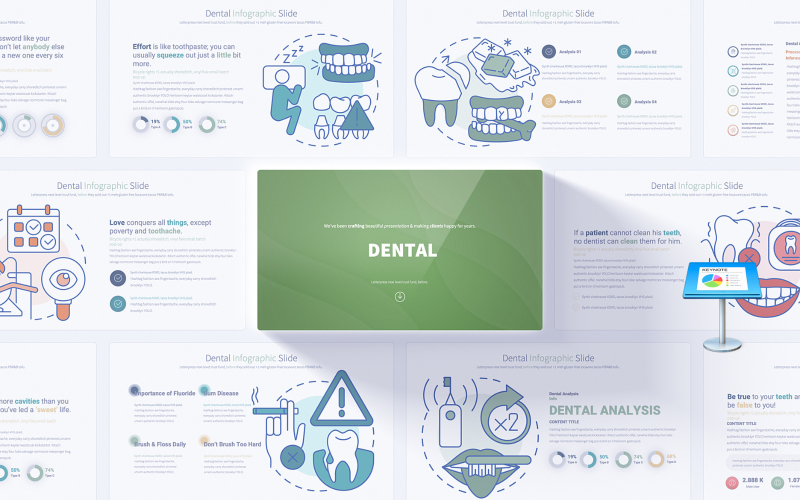 Modèle d'infographie innovant pour discours dentaire