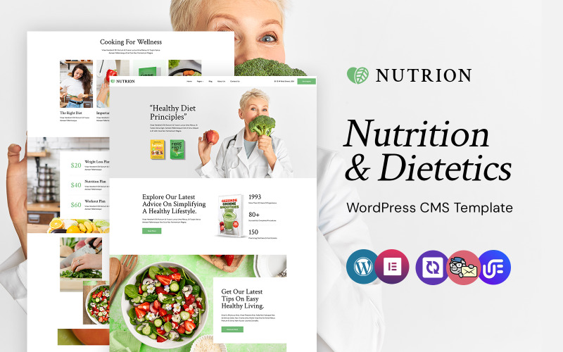 Nutrion - Loja de Nutrição e Dietética WordPress Tema Elementor