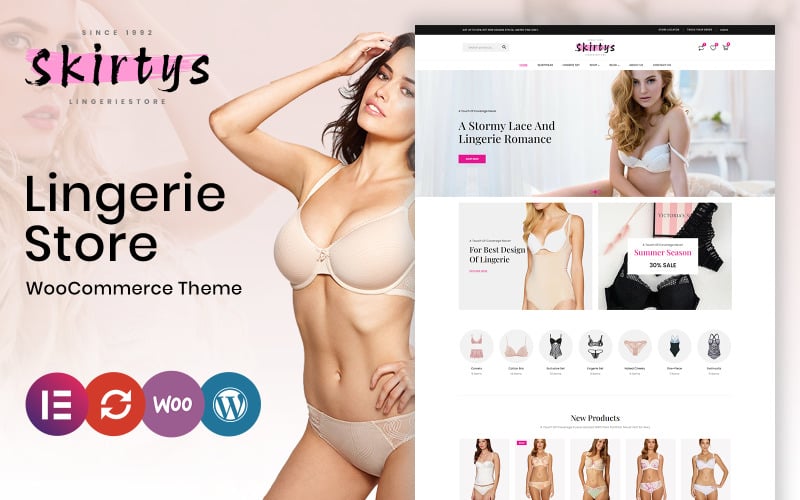 Skirtys - İç Giyim ve Yetişkin Mağazası Elementor WooCommerce Teması