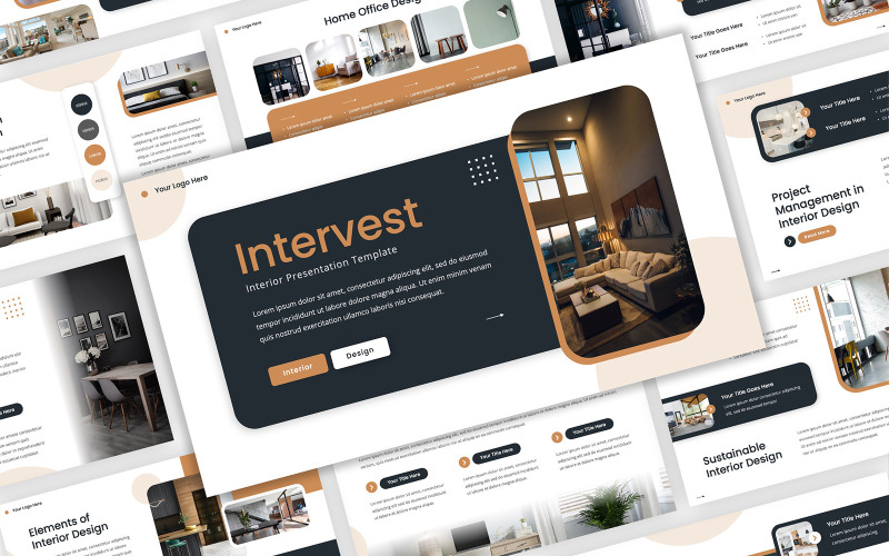 Intervest - Plantilla de PowerPoint de Interiorismo