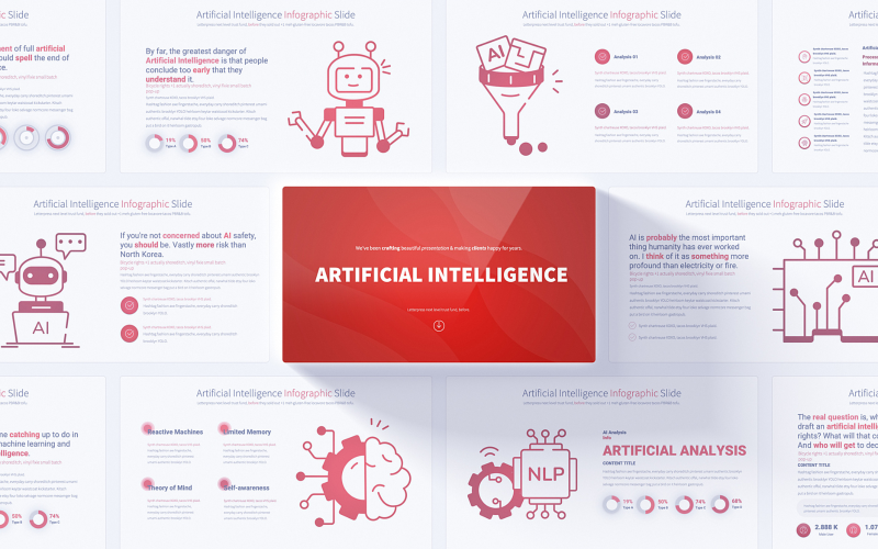 Mesterséges intelligencia PowerPoint sablon