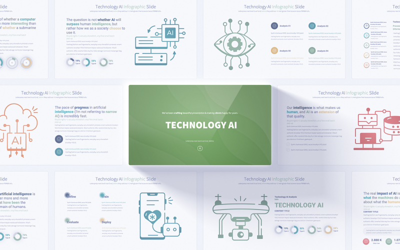 Modèle PowerPoint sur la technologie de l'IA