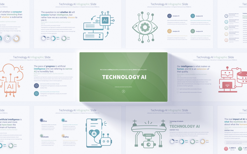 Technológia AI PowerPoint sablon