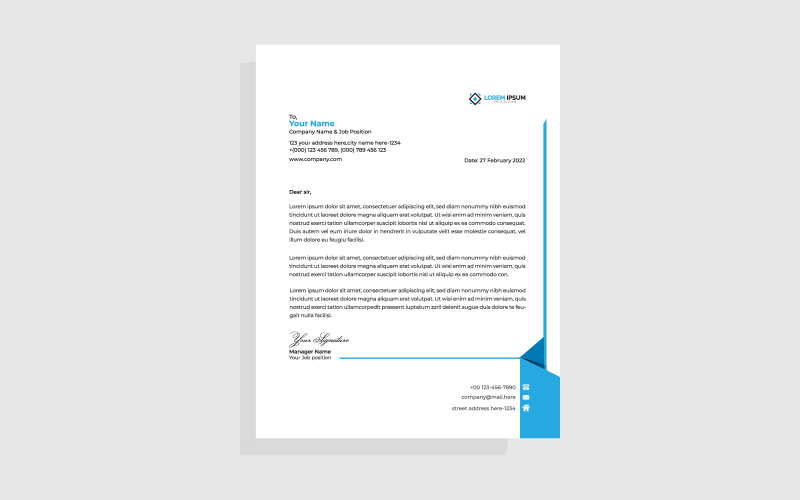 Corporate Letterhead Template Design 1