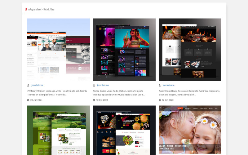 JT Instagram-flöde Joomla-modul