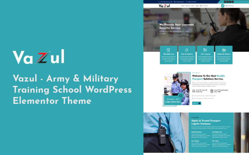 Vazul - Leger & Militaire Opleidingsschool WordPress Elementor Wordpress