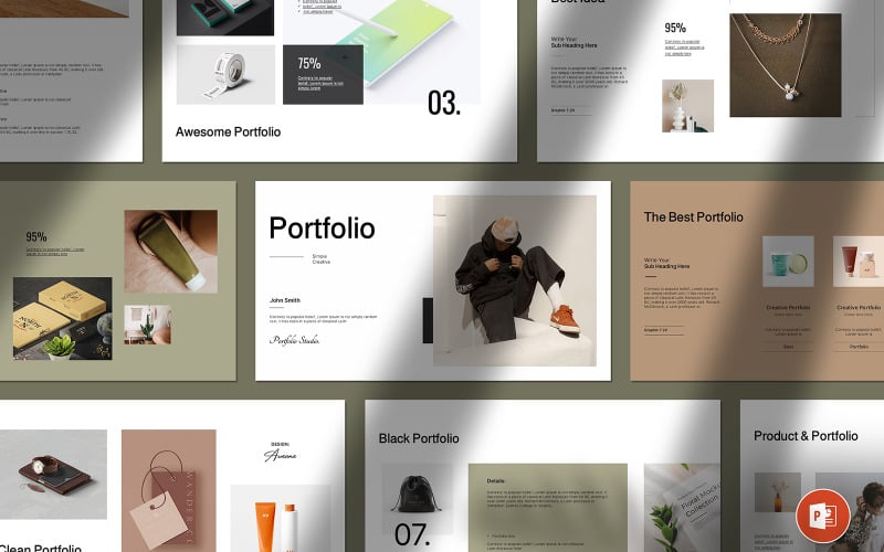 Portfolio PowerPoint Presentation Template Layout