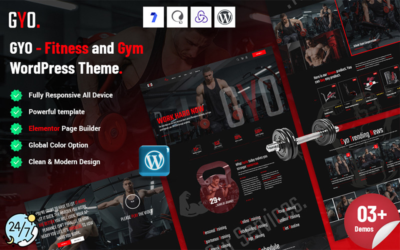 Gyo - Motyw WordPress dla Fitnessu i Siłowni