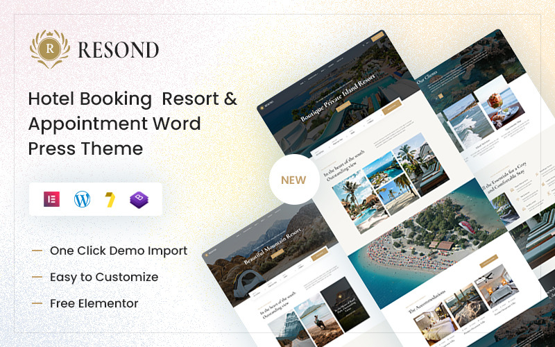 Resond - Hotellbokning Resort & Utnämning WordPress-tema