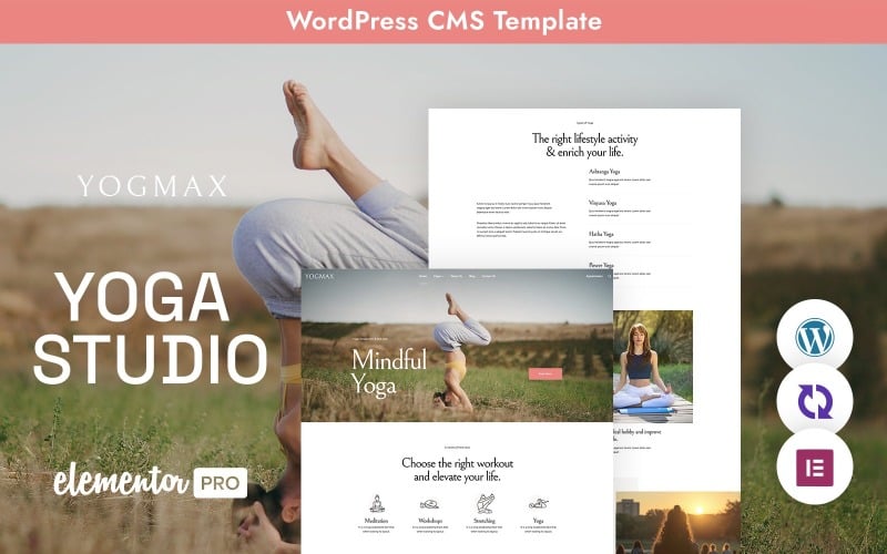 Yogmax - Thème WordPress polyvalent et réactif pour studio de yoga