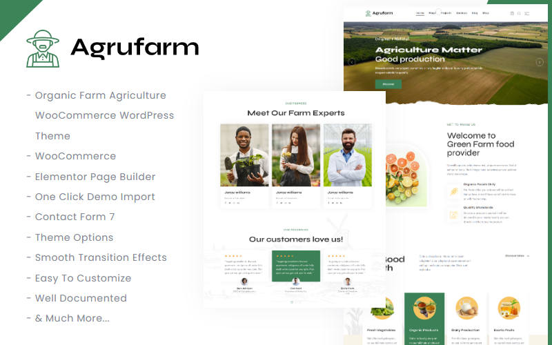 Agrufarm - Biologische landbouw WooCommerce WordPress-thema