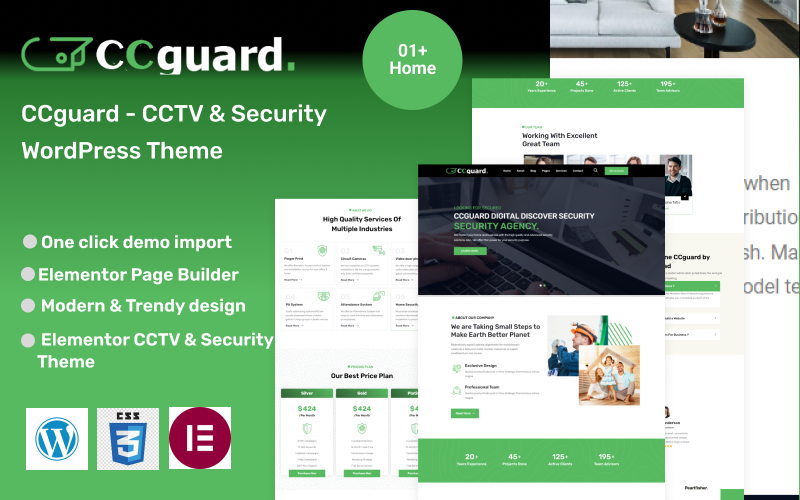 ccguard - téma WordPress pro CCTV a zabezpečení